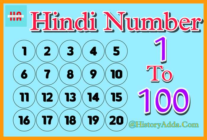 Hindi Counting 1 To 100